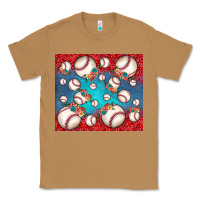 Toasted Coconut baseball paisley and jean pattern Classic Tee - JahusDesignShop