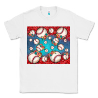 White baseball paisley and jean pattern Classic Tee - JahusDesignShop
