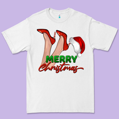 Merry Christmas Heels Premium Tee Designed By Barkaloodesign