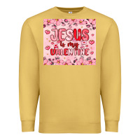 Antique Gold jesus is my valentine Premium Sweatshirt - MaliasSmallBusiness