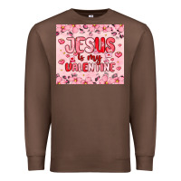 Chestnut jesus is my valentine Premium Sweatshirt - MaliasSmallBusiness