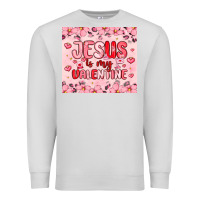 Dove Grey jesus is my valentine Premium Sweatshirt - MaliasSmallBusiness