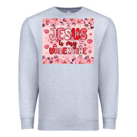 Heather Grey jesus is my valentine Premium Sweatshirt - MaliasSmallBusiness