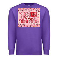 Purple jesus is my valentine Premium Sweatshirt - MaliasSmallBusiness