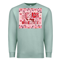 Seafoam jesus is my valentine Premium Sweatshirt - MaliasSmallBusiness