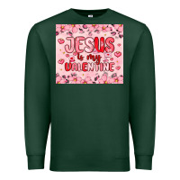 Sports Green jesus is my valentine Premium Sweatshirt - MaliasSmallBusiness