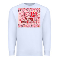 White jesus is my valentine Premium Sweatshirt - MaliasSmallBusiness