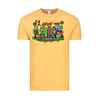 Vintage Mustard living on lake time Vintage Tee - Zillion Design Studio