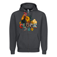 Smoke cluck it coop animals hen and chick aztec serape leopard Zipper Hoodie - Artiststas
