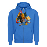 True Royal cluck it coop animals hen and chick aztec serape leopard Zipper Hoodie - Artiststas