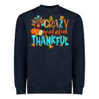 Navy crazy grateful thankful Heavyweight Sweatshirt - Zillion Design Studio