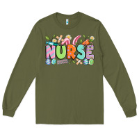 Army Green easter nurse Long Sleeve Tee - Artiststas
