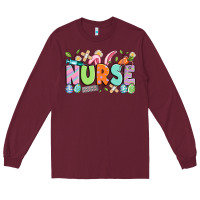 Burgundy easter nurse Long Sleeve Tee - Artiststas