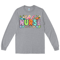 Heather Grey easter nurse Long Sleeve Tee - Artiststas