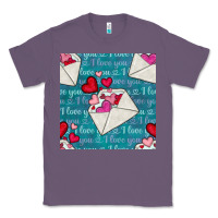 Lavender valentines day envelope with hearts Classic Tee - BundleAndBundleShop