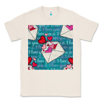 Natural valentines day envelope with hearts Classic Tee - BundleAndBundleShop