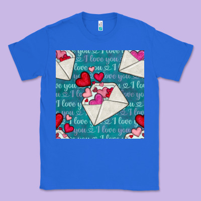 Valentines Day Envelope With Hearts Classic Tee Designed By Bundleandbundleshop