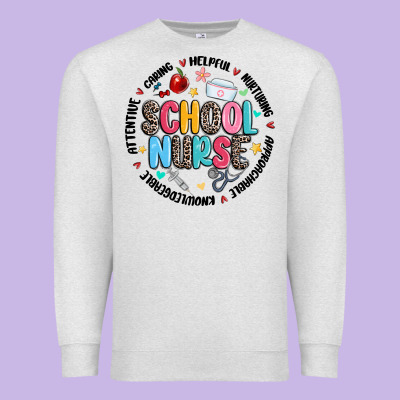 School Nurse Premium Sweatshirt Designed By Maliassmallbusiness