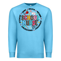 Ocean Blue school nurse Premium Sweatshirt - MaliasSmallBusiness