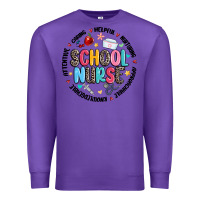 Purple school nurse Premium Sweatshirt - MaliasSmallBusiness