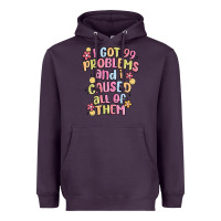 Plum i got 99 problems and i caused all of them Heavyweight Hoodie - MaliasSmallBusiness
