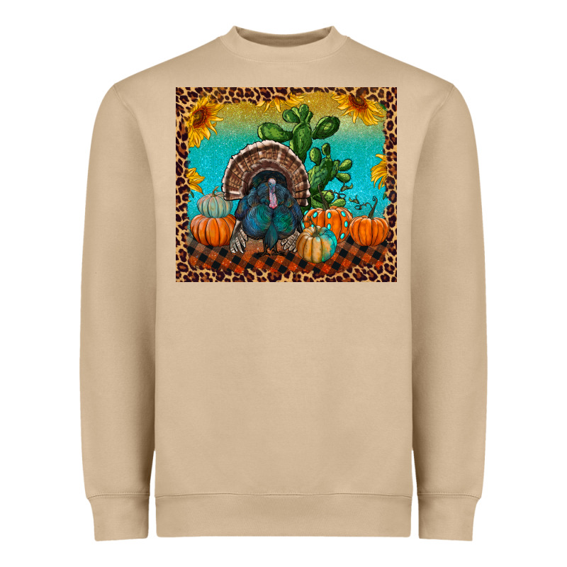 Turkey And Pumpkins Heavyweight Sweatshirt by RanaPortraitStore | Teevron