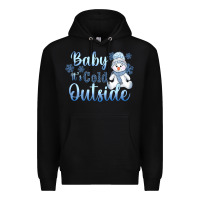 Black baby it's cold outside Premium Hoodie - AdoDesignShop