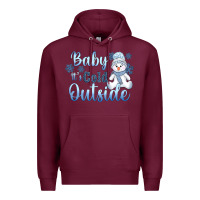 Burgundy baby it's cold outside Premium Hoodie - AdoDesignShop
