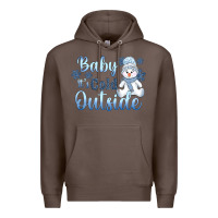Coffee baby it's cold outside Premium Hoodie - AdoDesignShop