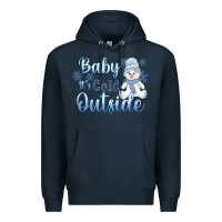 Navy baby it's cold outside Premium Hoodie - AdoDesignShop