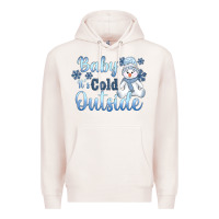 Pale Pink baby it's cold outside Premium Hoodie - AdoDesignShop