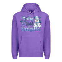 Purple baby it's cold outside Premium Hoodie - AdoDesignShop