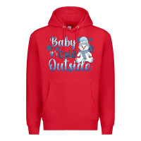 Red baby it's cold outside Premium Hoodie - AdoDesignShop