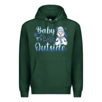Sports Green baby it's cold outside Premium Hoodie - AdoDesignShop