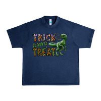 Navy Trick RAWR Treat Urban Heavy Tee - CowhideDigitalArt