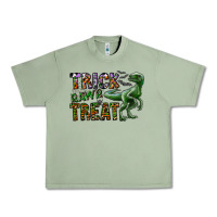 Oil Green Trick RAWR Treat Urban Heavy Tee - CowhideDigitalArt