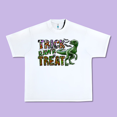 Trick Rawr Treat Urban Heavy Tee Designed By Cowhidedigitalart