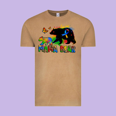 Mama Bear Autism Vintage Tee Designed By Zillion Design Studio