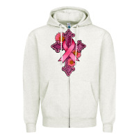 Breast Cancer Cross Zipper Hoodie | Teevron