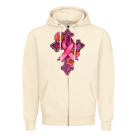 Sandshell breast cancer cross Zipper Hoodie - AdoDesignShop
