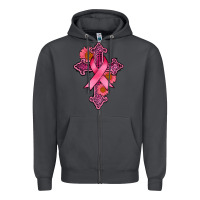 Smoke breast cancer cross Zipper Hoodie - AdoDesignShop