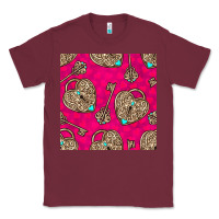 Burgundy valentines day lock and key seamless pattern Classic Tee - BundleAndBundleShop