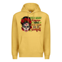 Antique Gold the most chingona thing you can be is yourself sug Premium Hoodie - LillyAllenDesigns