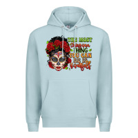 Blue Mist the most chingona thing you can be is yourself sug Premium Hoodie - LillyAllenDesigns