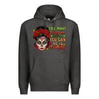 Charcoal Heather the most chingona thing you can be is yourself sug Premium Hoodie - LillyAllenDesigns