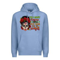 Colony Blue the most chingona thing you can be is yourself sug Premium Hoodie - LillyAllenDesigns