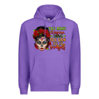Purple the most chingona thing you can be is yourself sug Premium Hoodie - LillyAllenDesigns