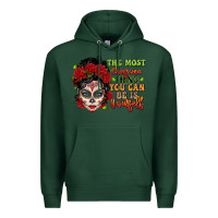 Sports Green the most chingona thing you can be is yourself sug Premium Hoodie - LillyAllenDesigns
