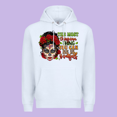 The Most Chingona Thing You Can Be Is Yourself Sug Premium Hoodie Designed By Lillyallendesigns