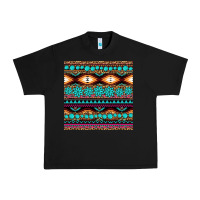 Black aztec turquoise gemstone seamless pattern Urban Heavy Tee - HRA Design Shop